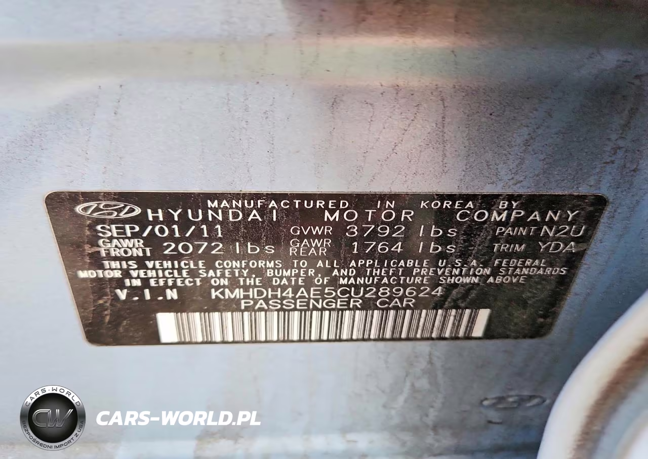 2012 Hyundai Elantra Limited VIN:KMHDH4AE5CU289624 - 12