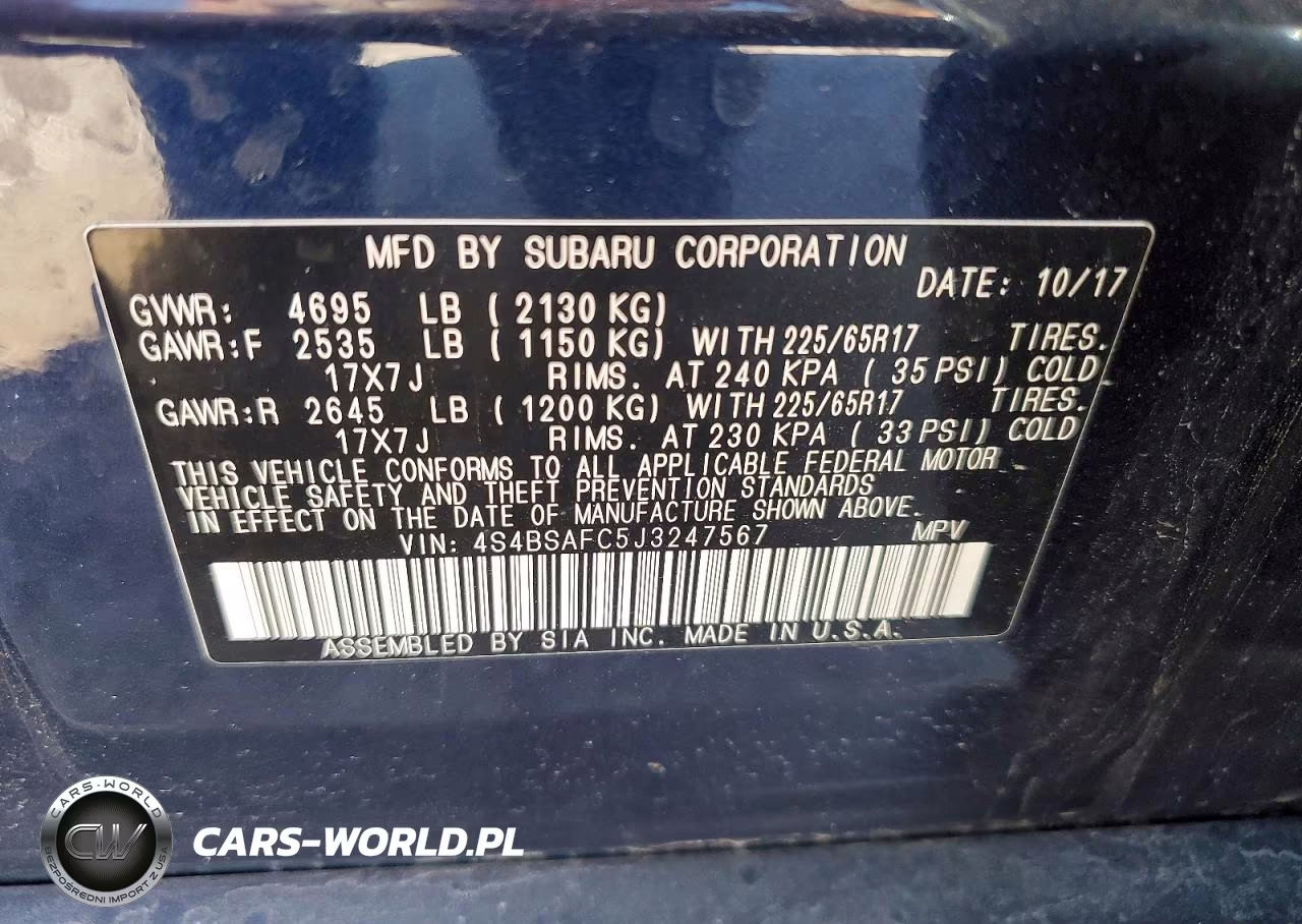 2018 Subaru Outback 2.5I Premium VIN:4S4BSAFC5J3247567 - 12