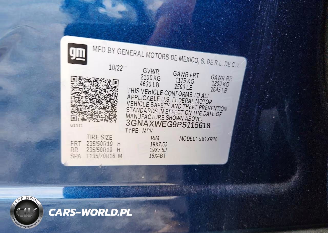 2023 Chevrolet Equinox Rs VIN:3GNAXWEG9PS115618 - 13