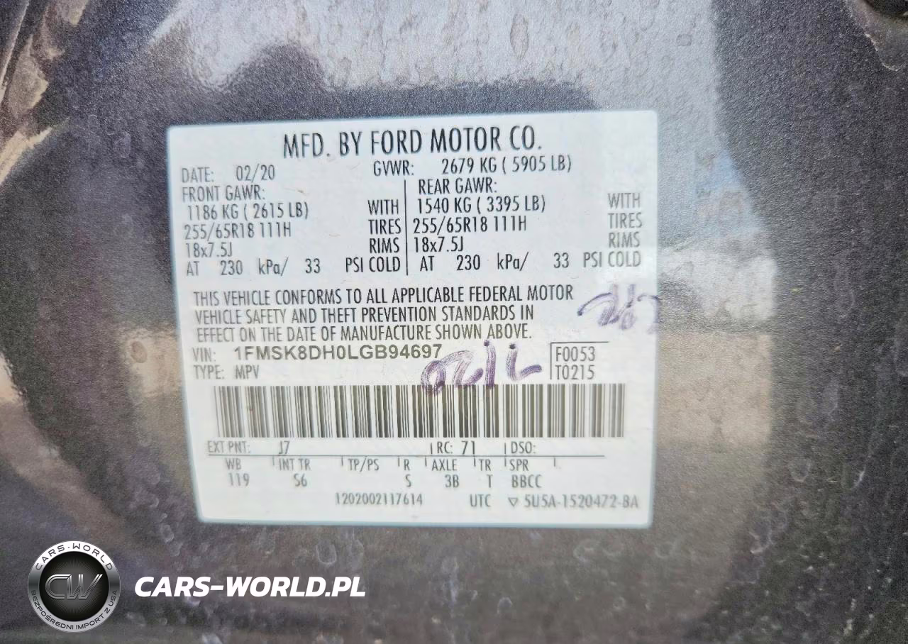 2020 Ford Explorer Xlt VIN:1FMSK8DH0LGB94697 - 13