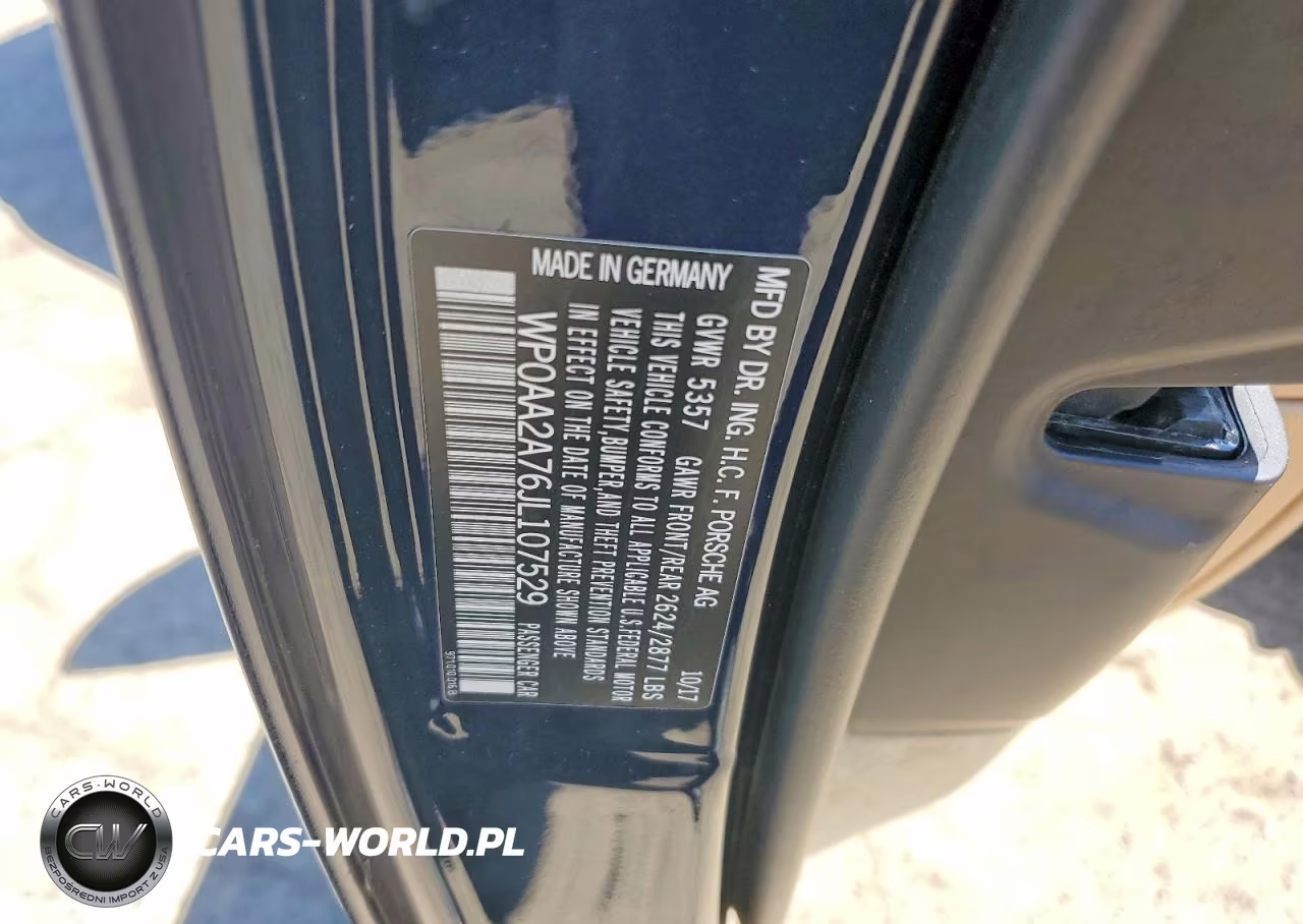 2018 Porsche Panamera 4 VIN:WP0AA2A76JL107529 - 12