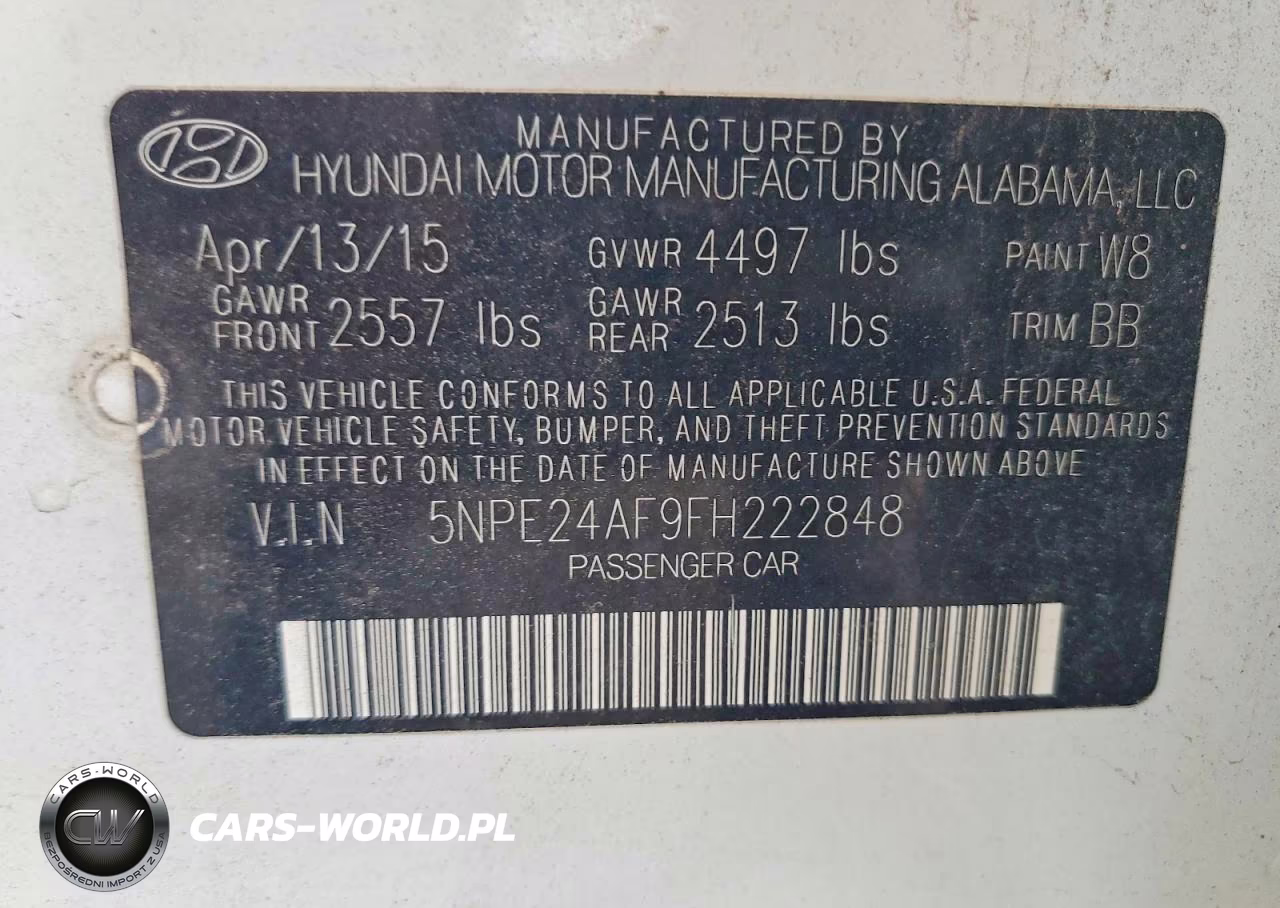 2015 Hyundai Sonata Se VIN:5NPE24AF9FH222848 - 12