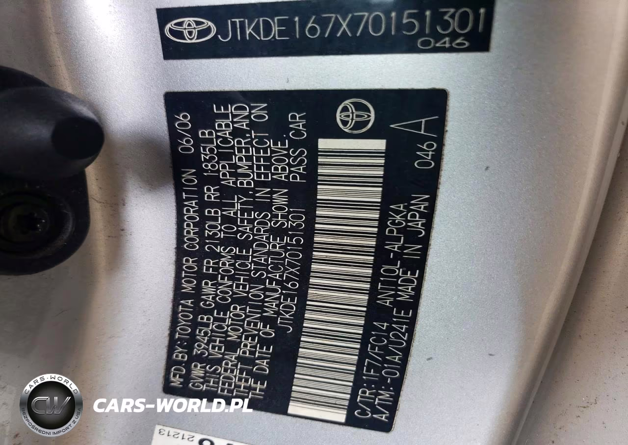 2007 Scion Tc Base VIN:JTKDE167X70151301 - 12