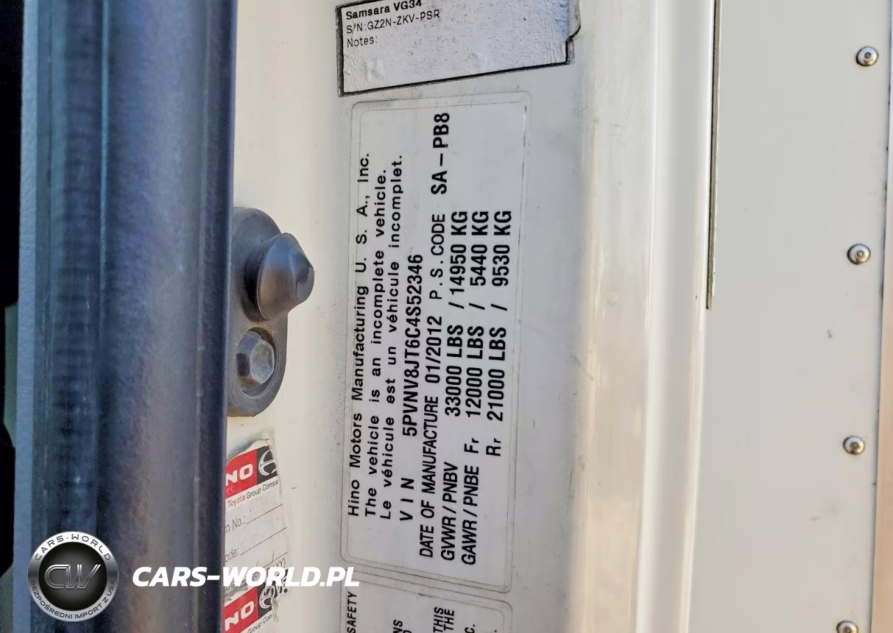 2012 Hino 338 Box Truck VIN:5PVNV8JT6C4S52346 - 13