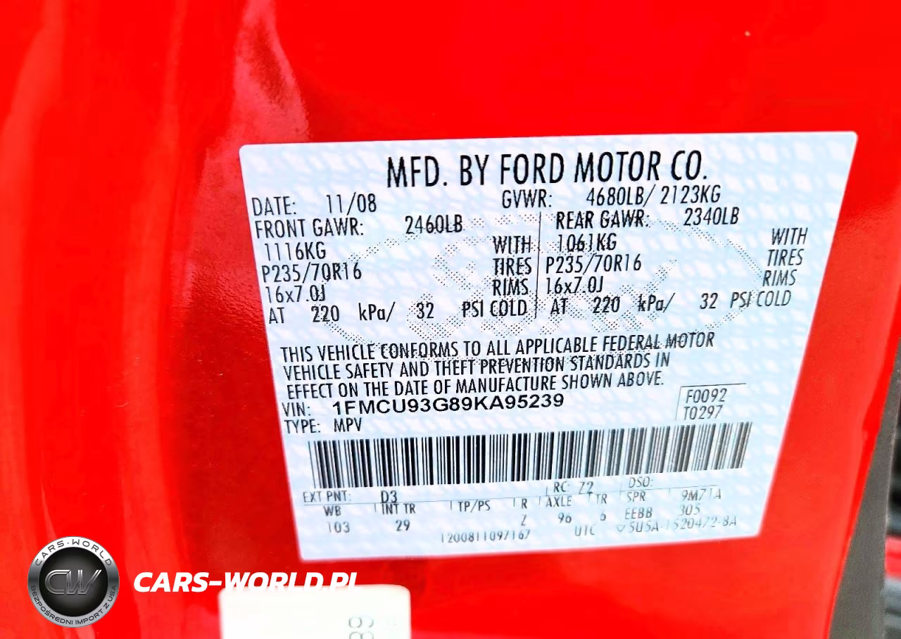 2009 Ford Escape Xlt VIN:1FMCU93G89KA95239 - 12