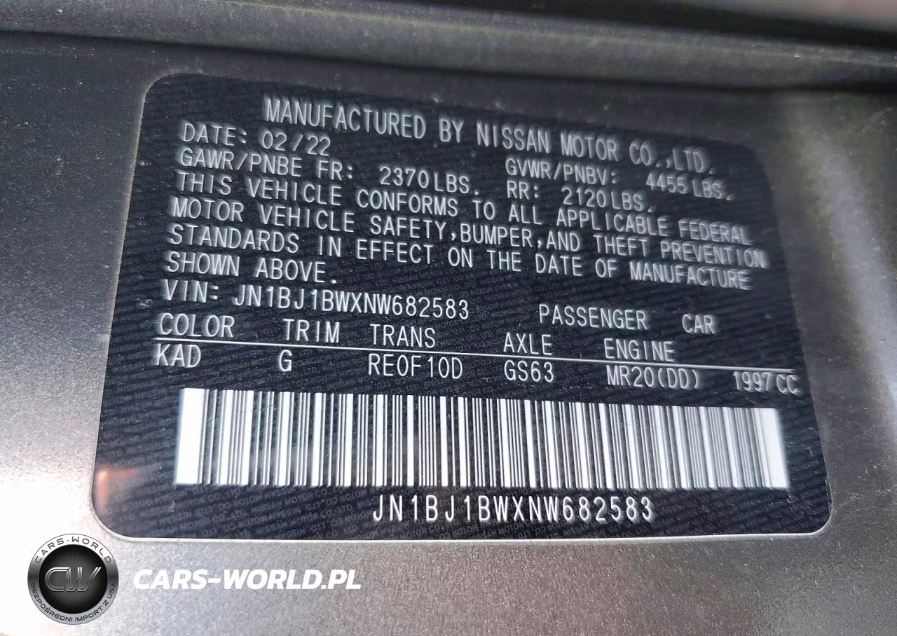 2022 Nissan Rogue Sport Sv VIN:JN1BJ1BWXNW682583 - 13