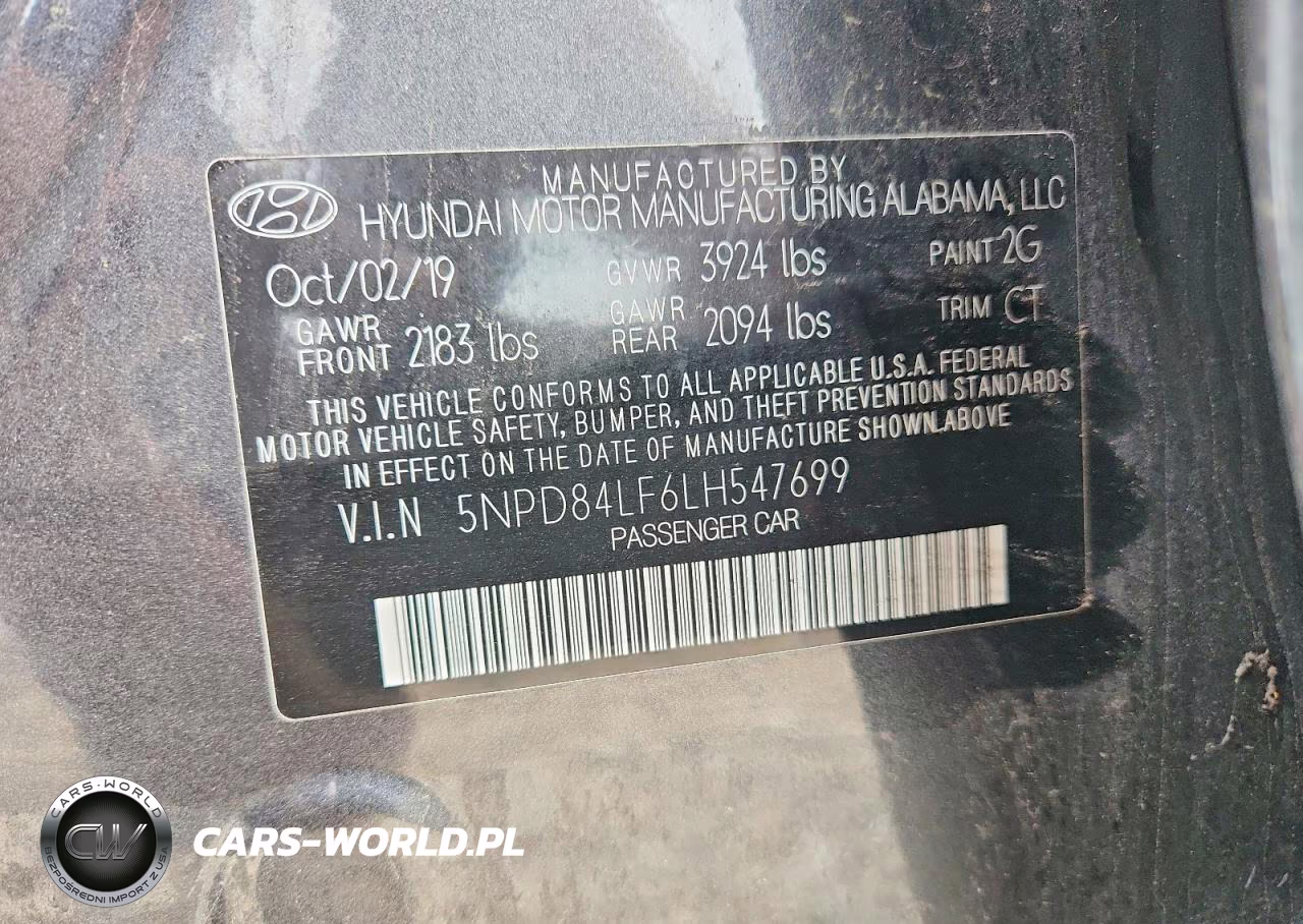 2020 Hyundai Elantra Limited VIN:5NPD84LF6LH547699 - 13