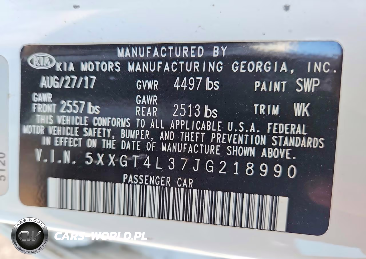 2018 Kia Optima Lx VIN:5XXGT4L37JG218990 - 12