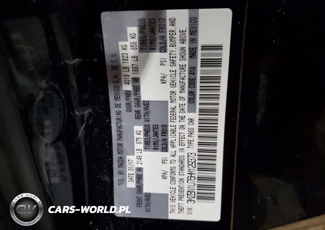 2017 Mazda 3 Sport VIN:3MZBN1U76HM129373 - 13