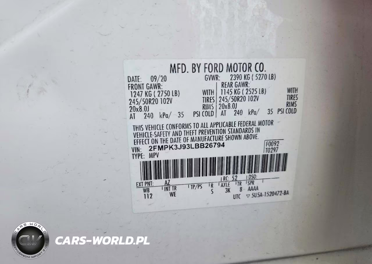 2020 Ford Edge Sel VIN:2FMPK3J93LBB26794 - 13