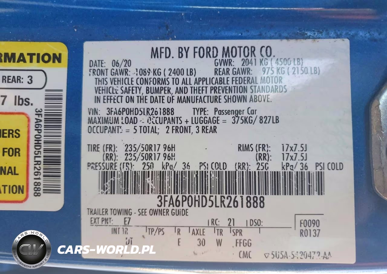 2020 Ford Fusion Se VIN:3FA6P0HD5LR261888 - 12