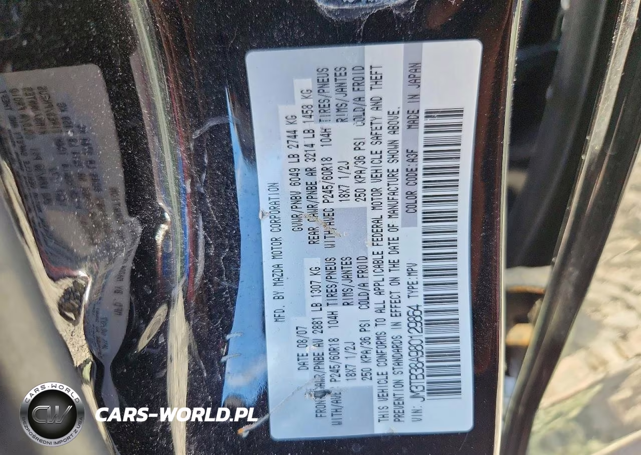 2008 Mazda Cx-9 VIN:JM3TB38A980129864 - 12