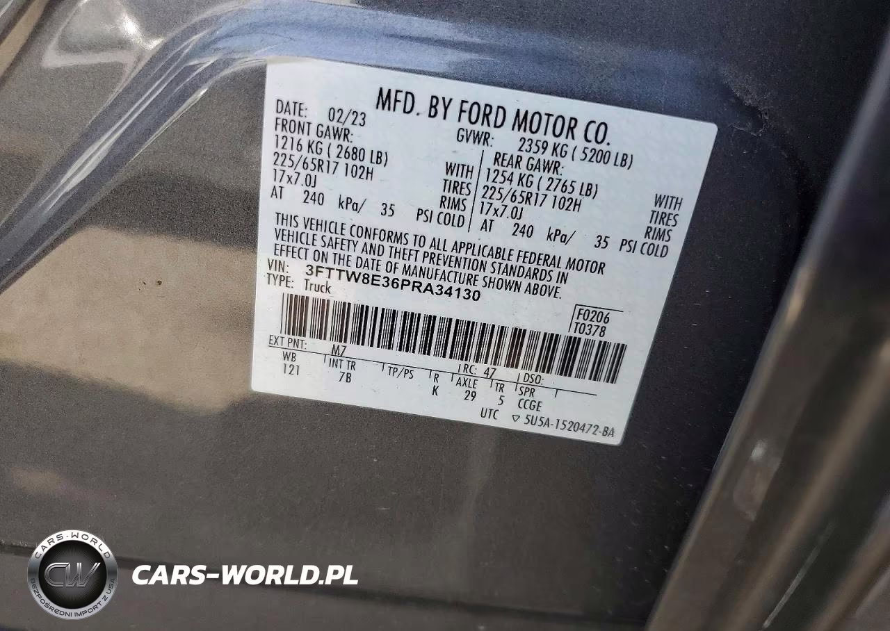 2023 Ford Maverick Xl VIN:3FTTW8E36PRA34130 - 12