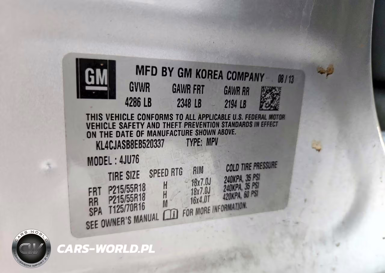 2014 Buick Encore VIN:KL4CJASB8EB520337 - 14