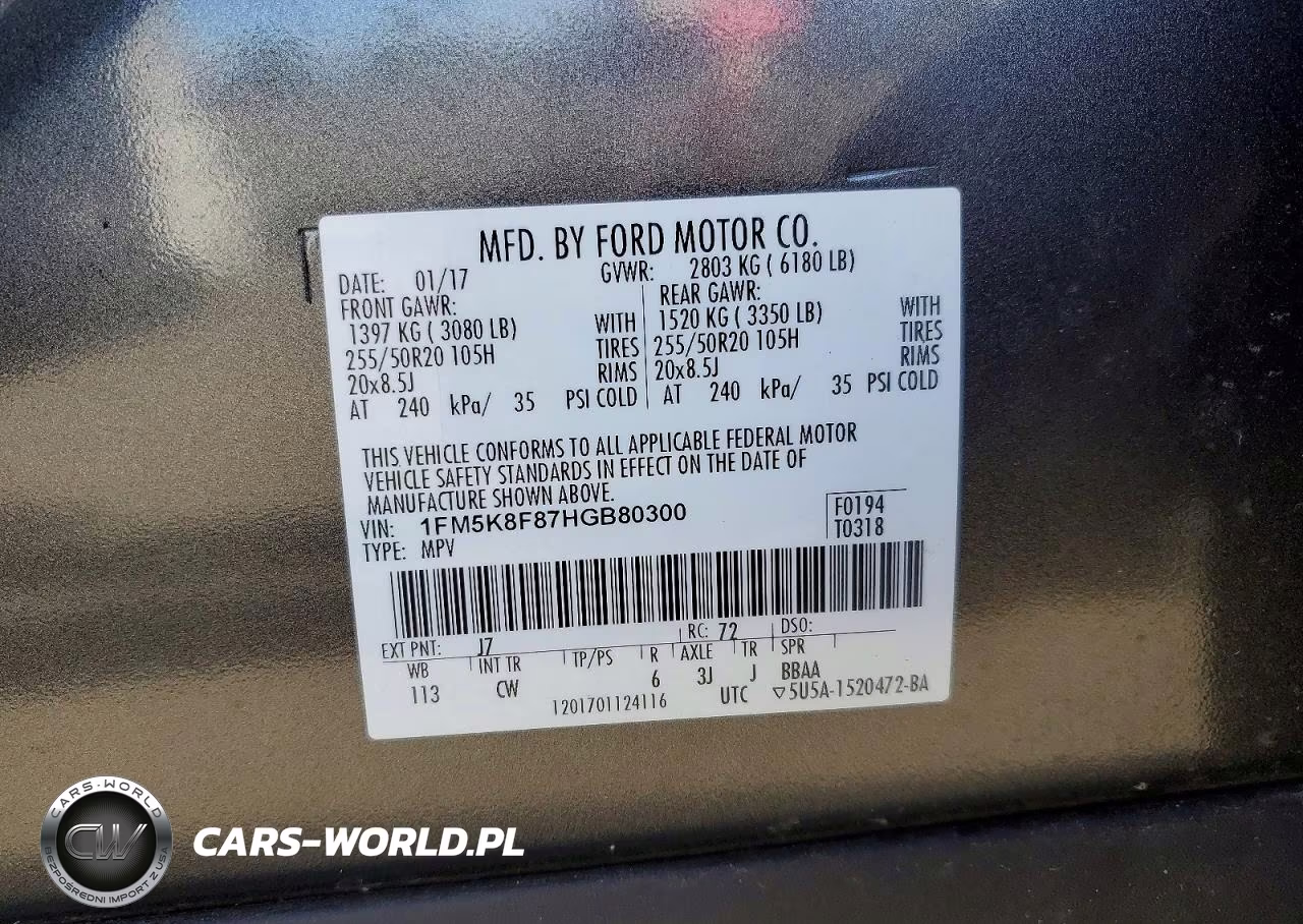 2017 Ford Explorer Limited VIN:1FM5K8F87HGB80300 - 14