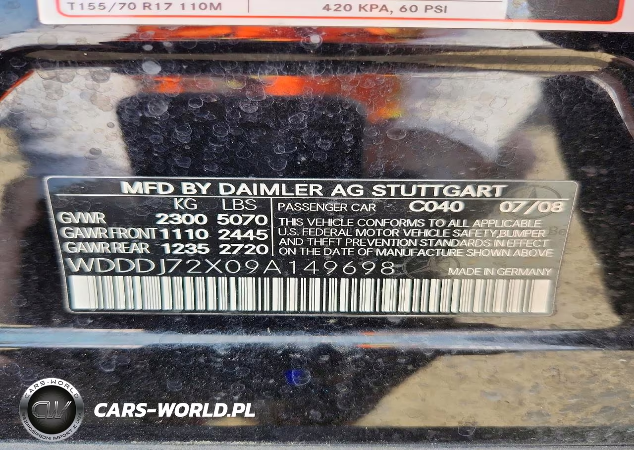 2009 Mercedes-Benz Cls 550 VIN:WDDDJ72X09A149698 - 12