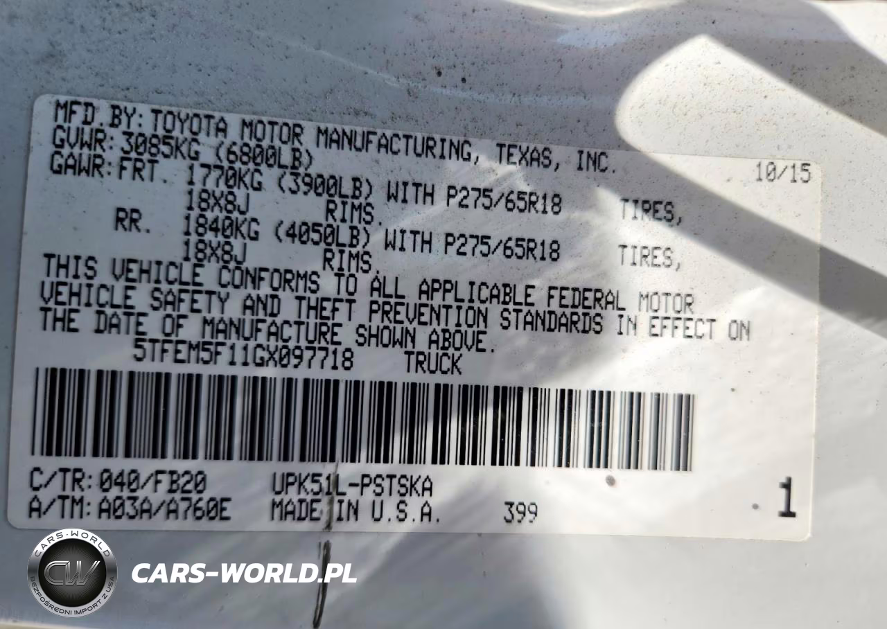 2016 Toyota Tundra Crewmax Sr5 VIN:5TFEM5F11GX097718 - 13