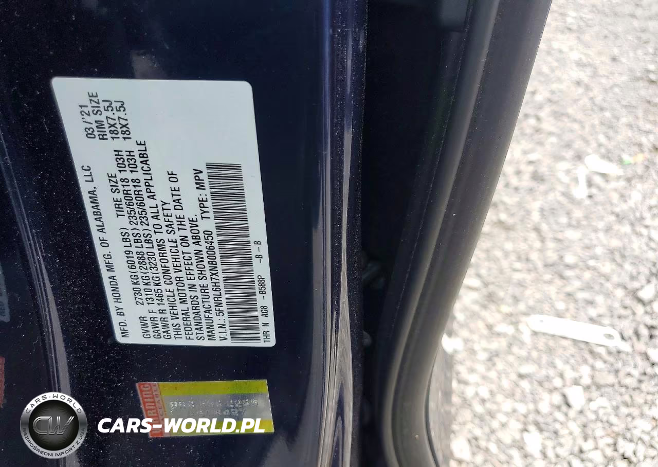 2022 Honda Odyssey Exl VIN:5FNRL6H7XNB006450 - 13