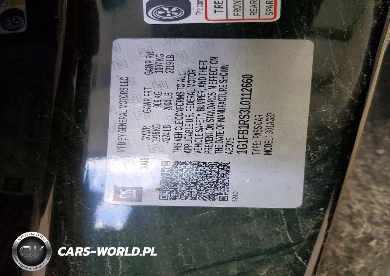 2020 Chevrolet Camaro Ls VIN:1G1FB1RS3L0112660 - 12