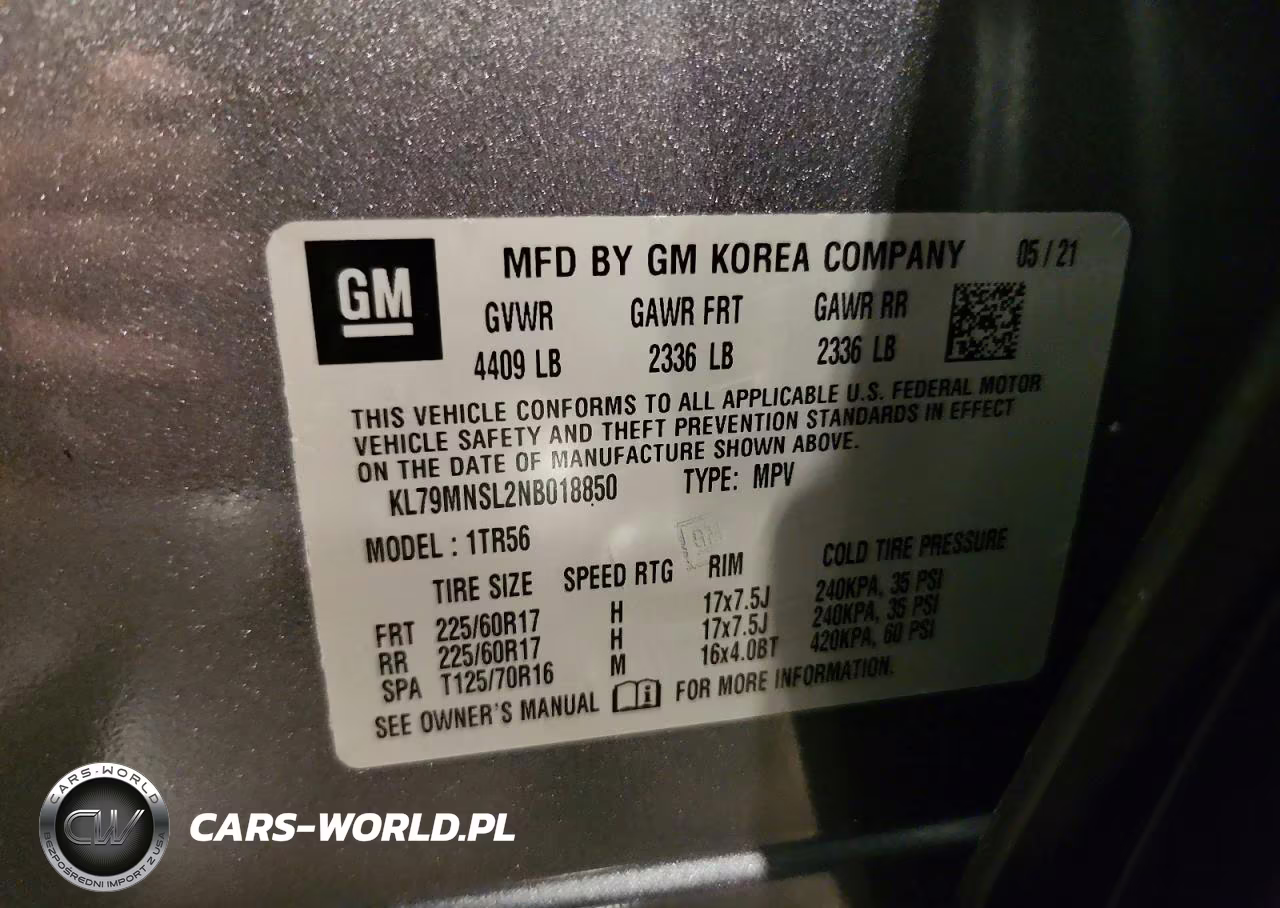 2022 Chevrolet Trailblazer Ls VIN:KL79MNSL2NB018850 - 13