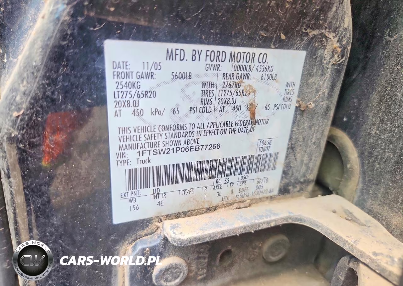 2006 Ford F250 Super Duty VIN:1FTSW21P06EB77268 - 12