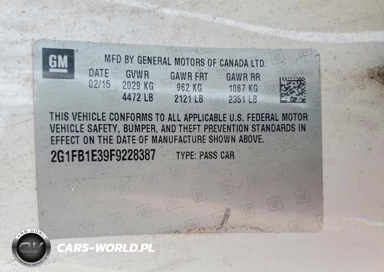 2015 Chevrolet Camaro Ls VIN:2G1FB1E39F9228387 - 12