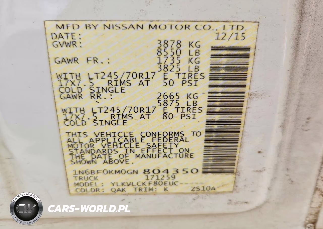 2016 Nissan Nv VIN:1N6BF0KM0GN804350 - 14