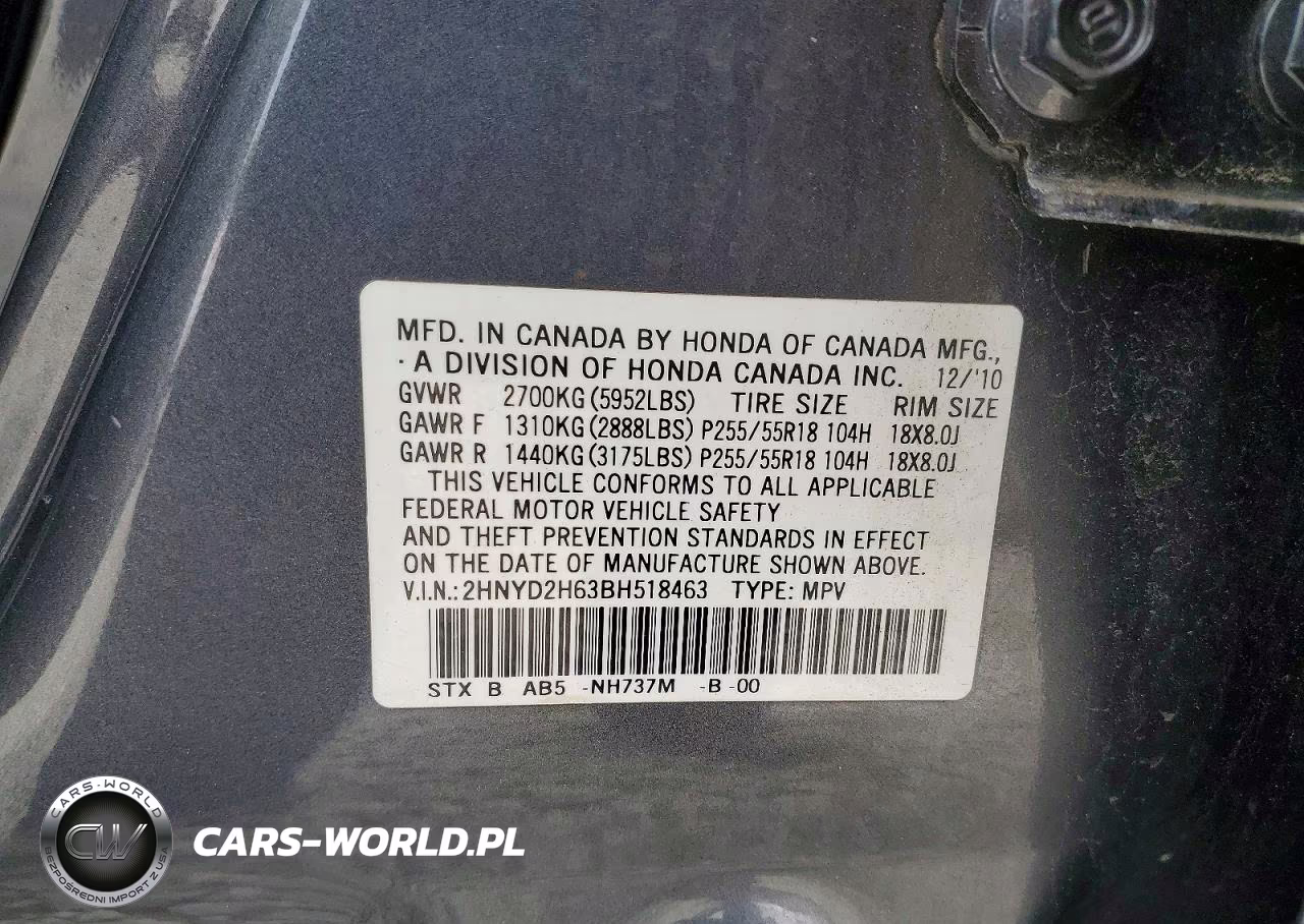 2011 Acura Mdx Technology VIN:2HNYD2H63BH518463 - 13