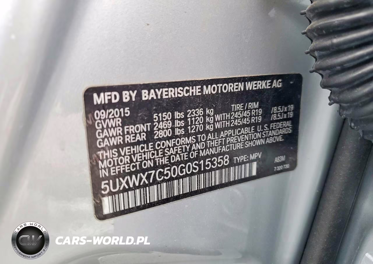 2016 BMW X3 xDrive35I VIN:5UXWX7C50G0S15358 - 14