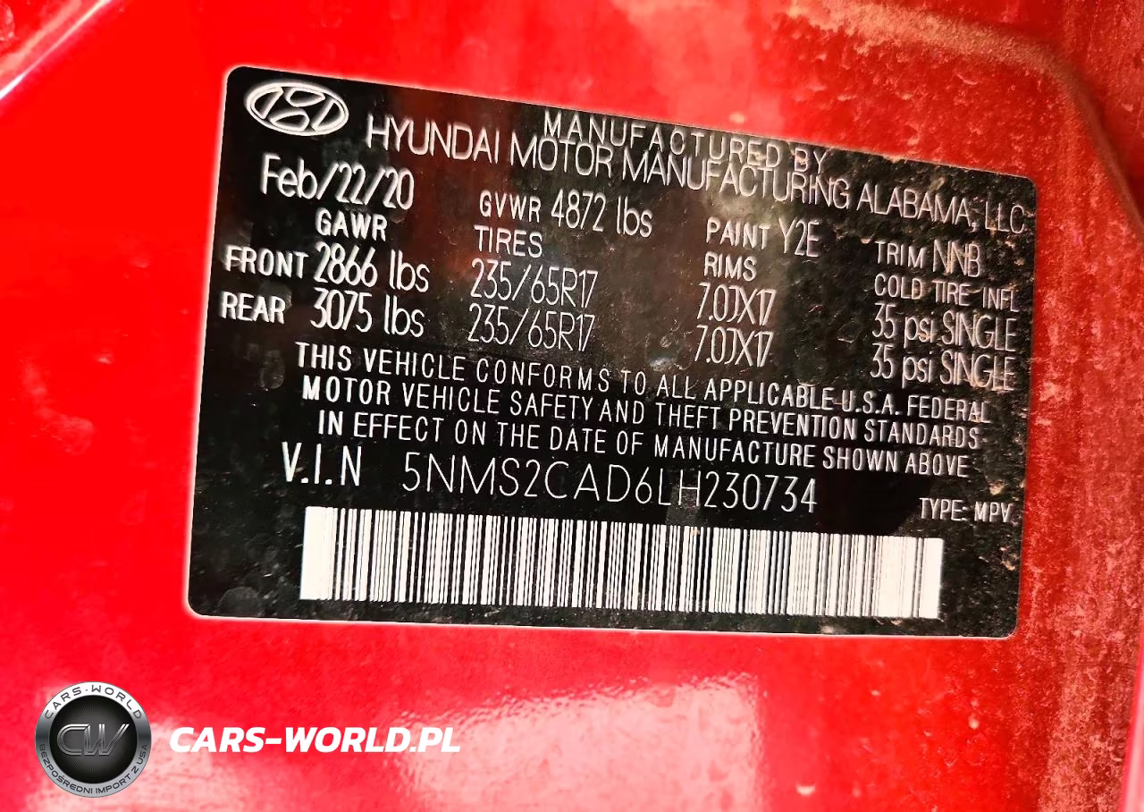 2020 Hyundai Santa Fe Se VIN:5NMS2CAD6LH230734 - 13
