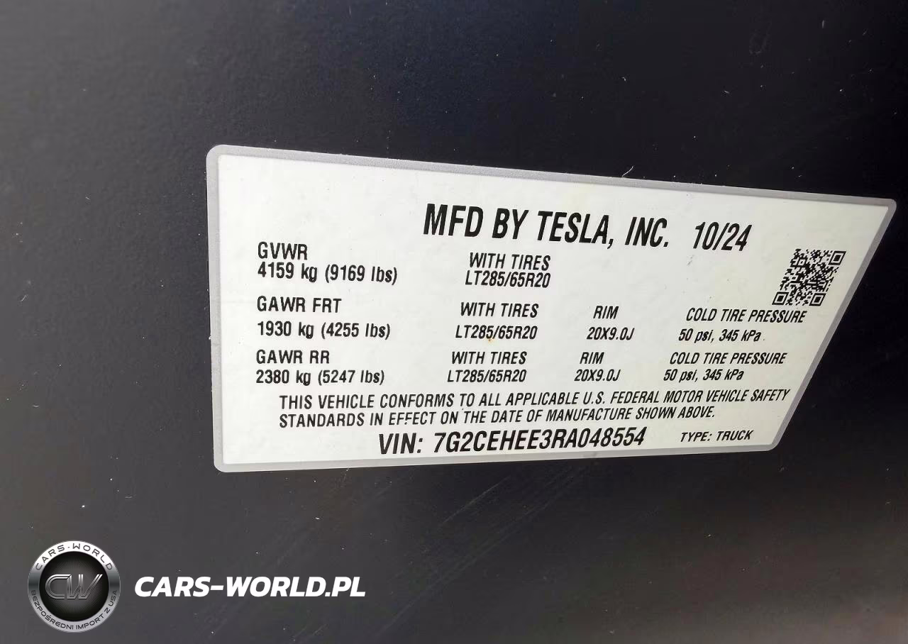 2024 Tesla Cybertruck VIN:7G2CEHEE3RA048554 - 10