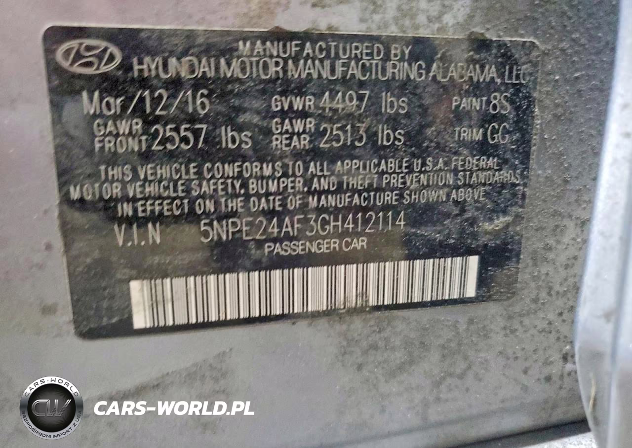 2016 Hyundai Sonata Se VIN:5NPE24AF3GH412114 - 12