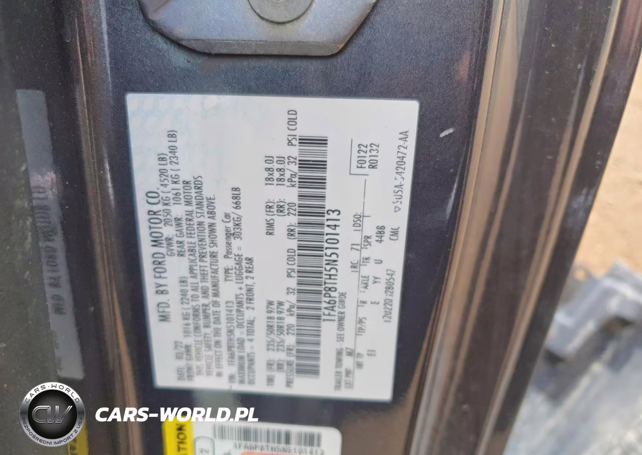 2022 Ford Mustang VIN:1FA6P8TH5N5101413 - 12