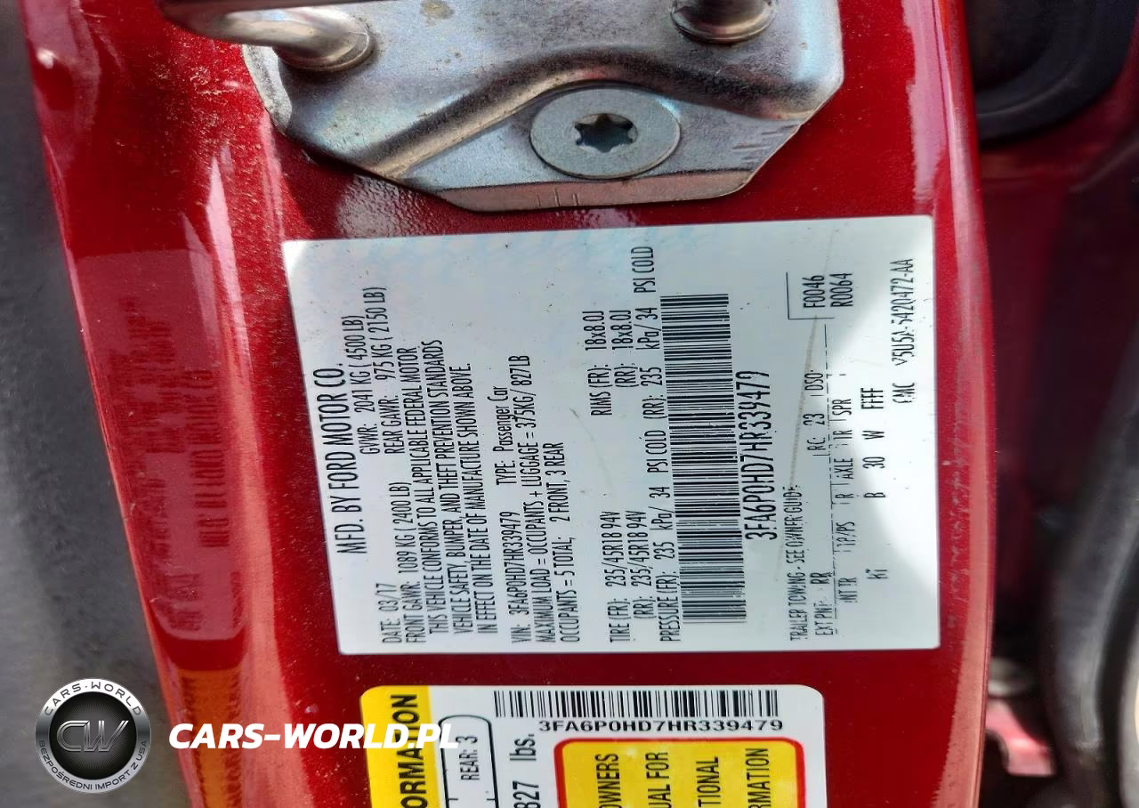 2017 Ford Fusion Se VIN:3FA6P0HD7HR339479 - 12