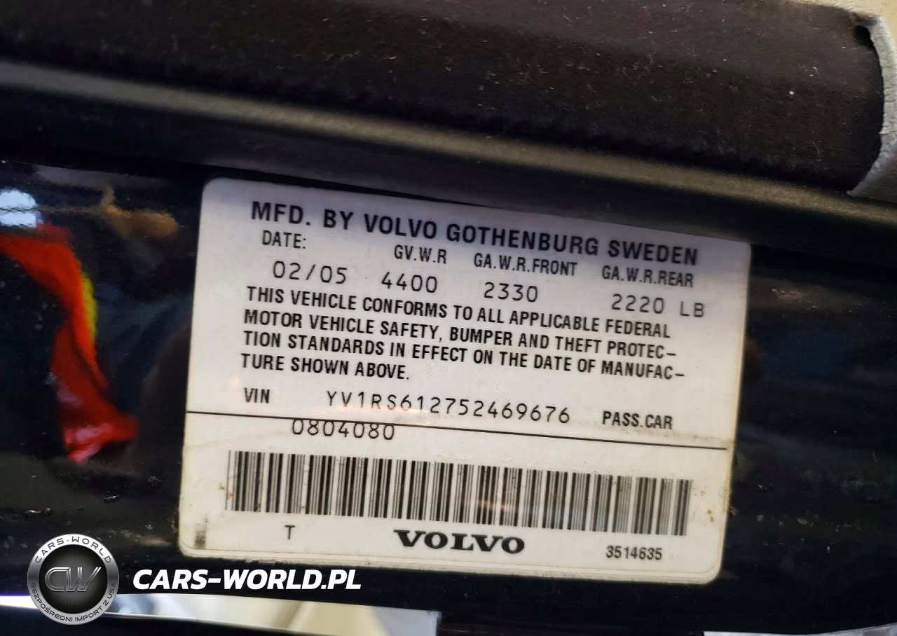 2005 Volvo S60 VIN:YV1RS612752469676 - 12