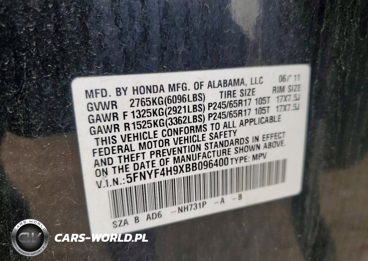 2011 Honda Pilot Touring VIN:5FNYF4H9XBB096400 - 13