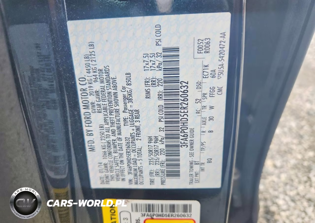 2014 Ford Fusion Se VIN:3FA6P0HD5ER260632 - 12