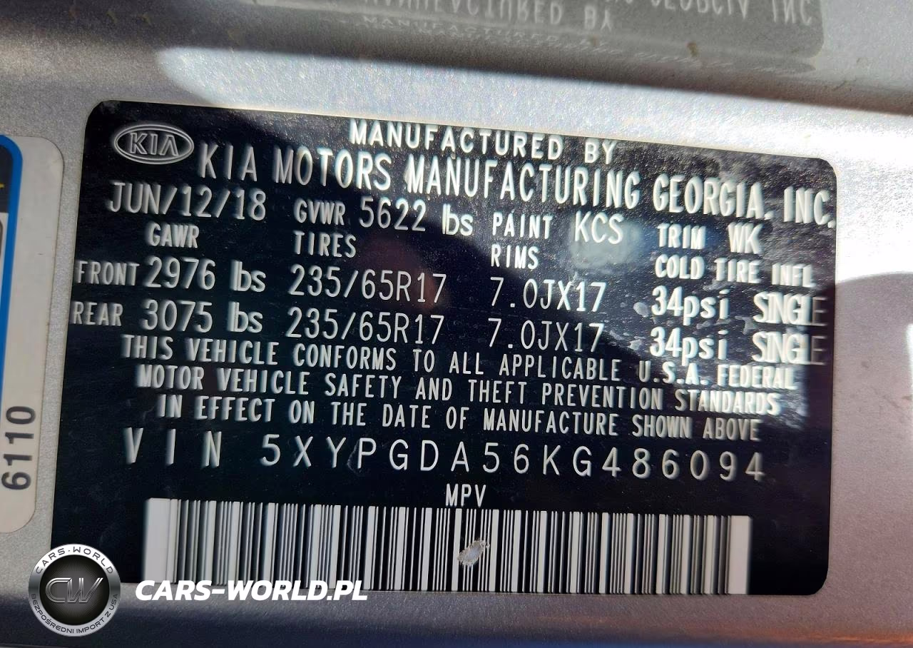 2019 Kia Sorento Lx V6 VIN:5XYPGDA56KG486094 - 13