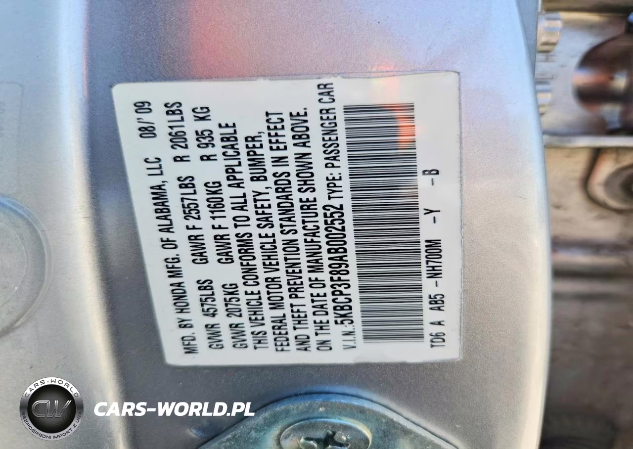 2010 Honda Accord Exl VIN:5KBCP3F89AB002552 - 12