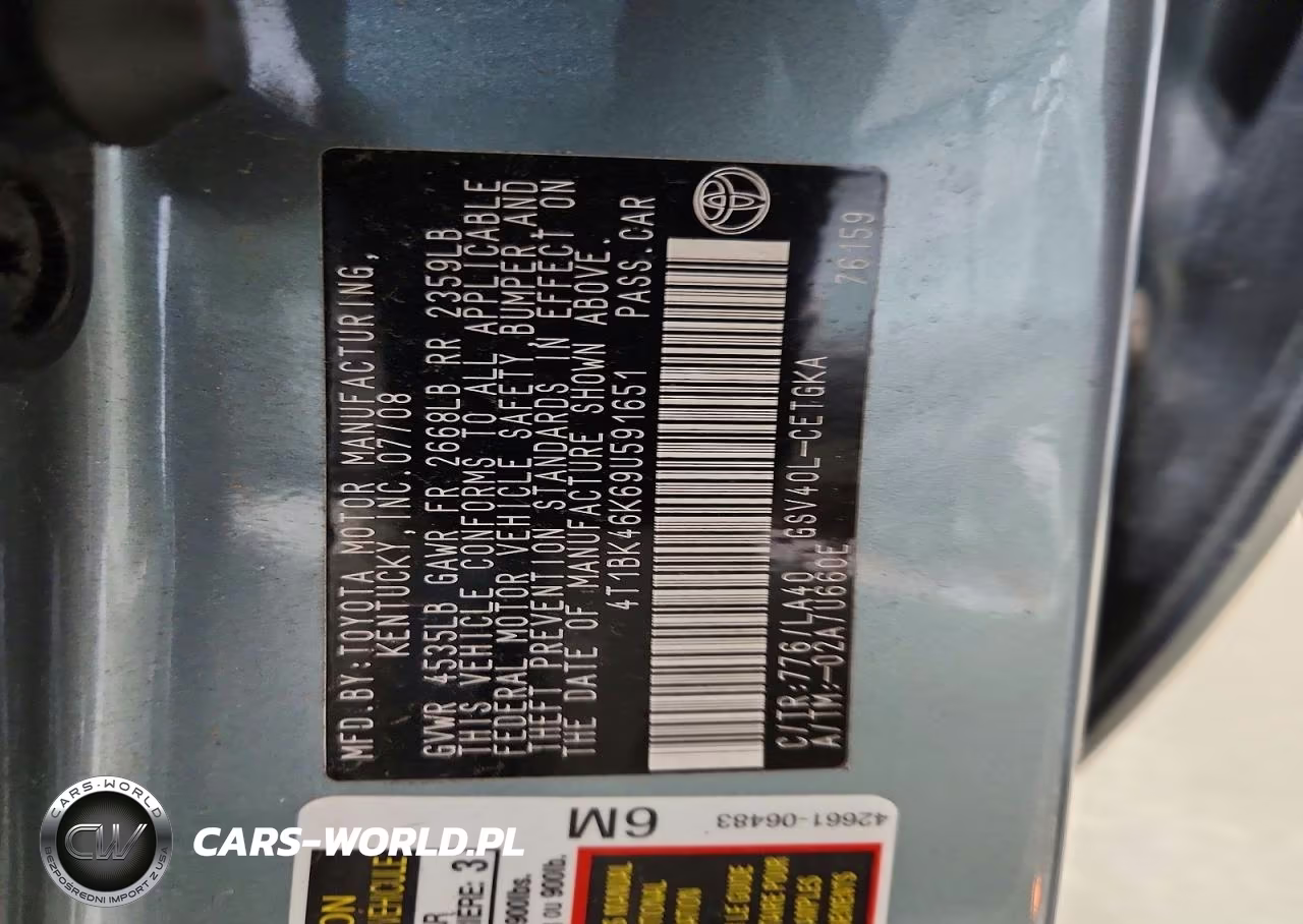2009 Toyota Camry Xle V6 VIN:4T1BK46K69U591651 - 12