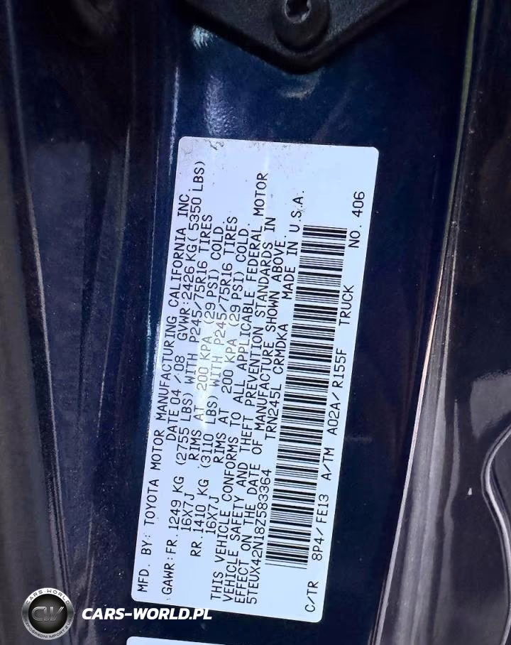 2008 Toyota Tacoma Access Cab VIN:5TEUX42N18Z583364 - 10