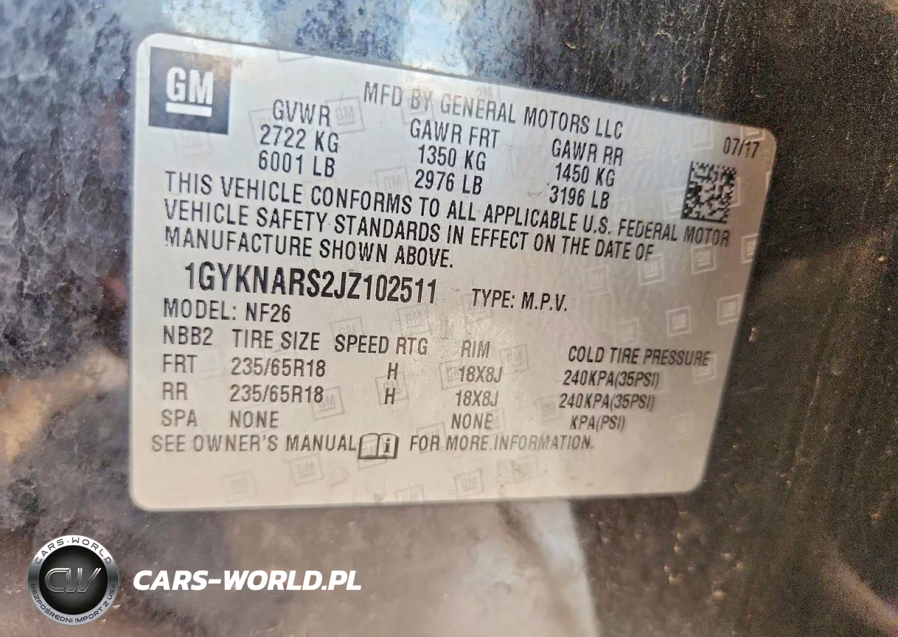 2018 Cadillac Xt5 VIN:1GYKNARS2JZ102511 - 13