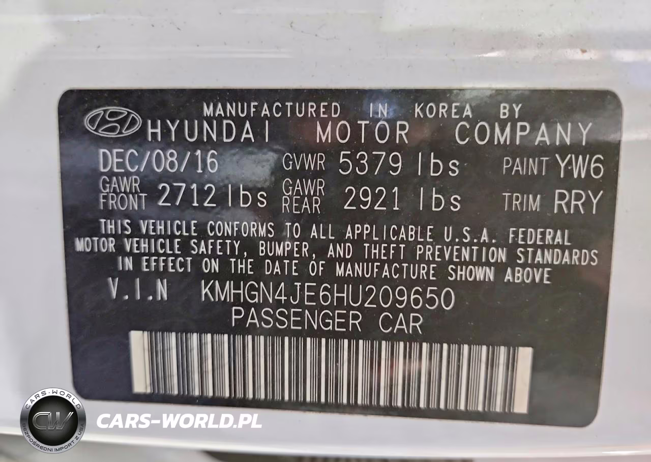 2017 Genesis G80 3.8 VIN:KMHGN4JE6HU209650 - 13