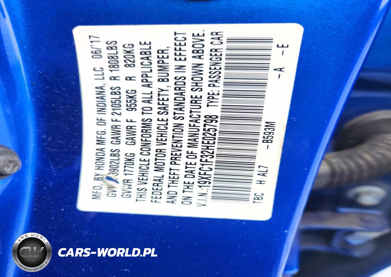 2017 Honda Civic Ex VIN:19XFC1F32HE025798 - 12