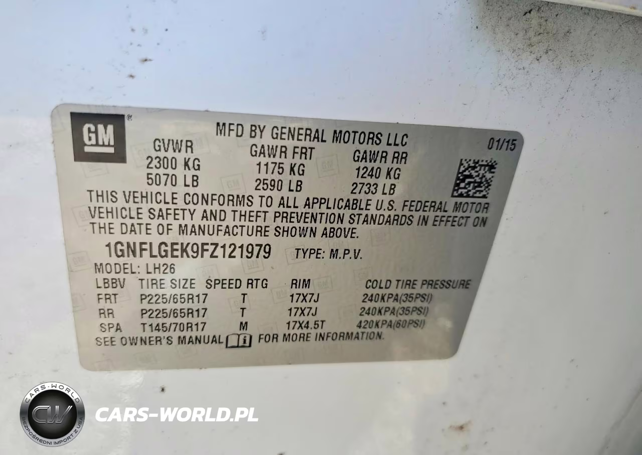 2015 Chevrolet Equinox Lt VIN:1GNFLGEK9FZ121979 - 13