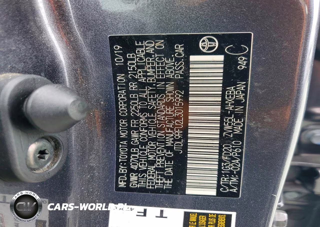 TOYOTA PRIUS LE VIN:JTDL9RFU2L3015992 - 12