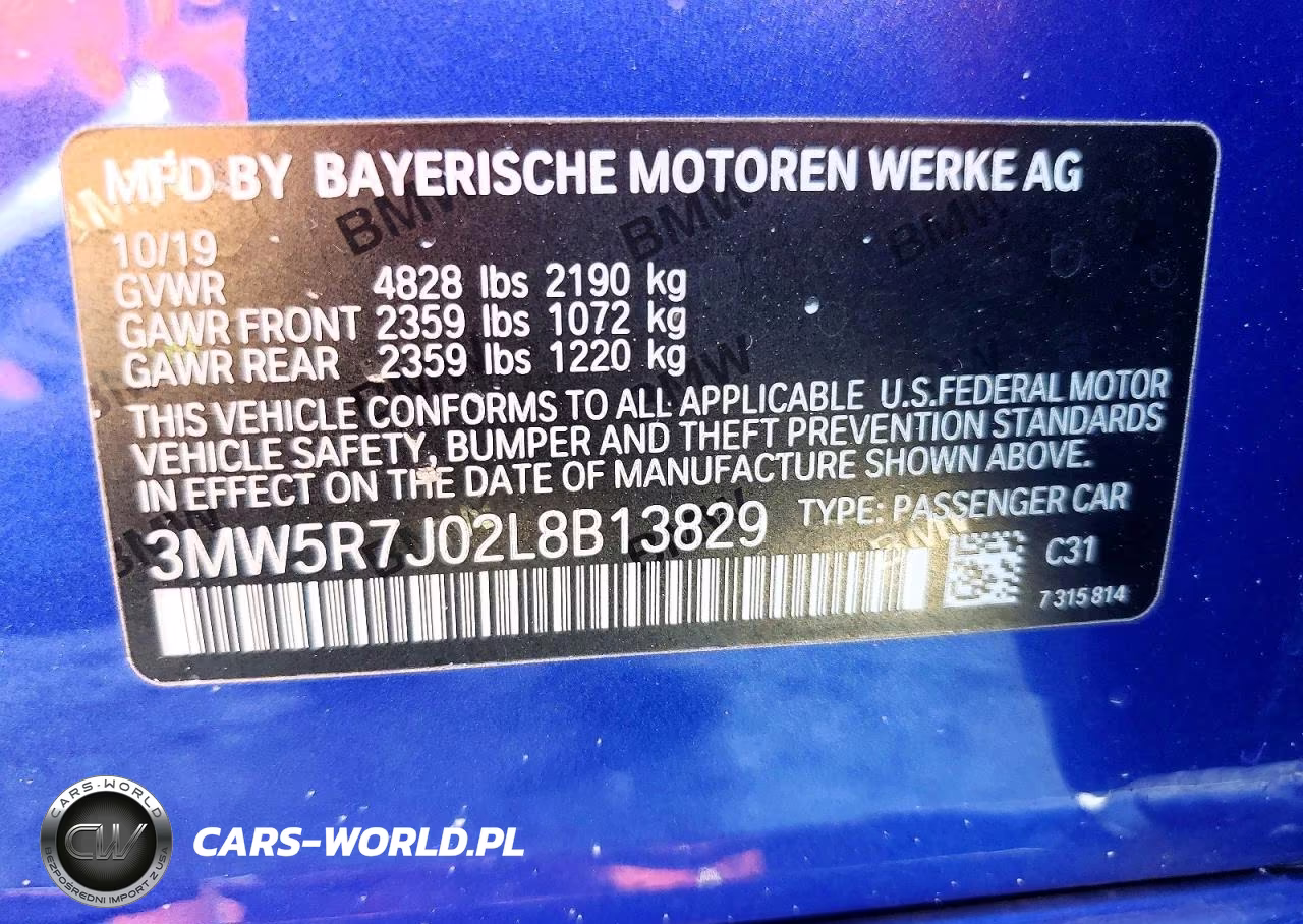 2020 BMW 330Xi VIN:3MW5R7J02L8B13829 - 12