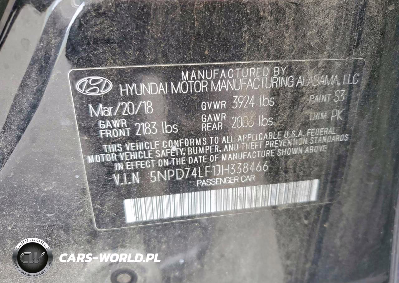 2018 Hyundai Elantra Se VIN:5NPD74LF1JH338466 - 12