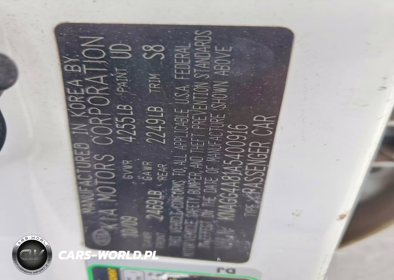 2010 Kia Optima Lx VIN:KNAGG4A81A5400916 - 13
