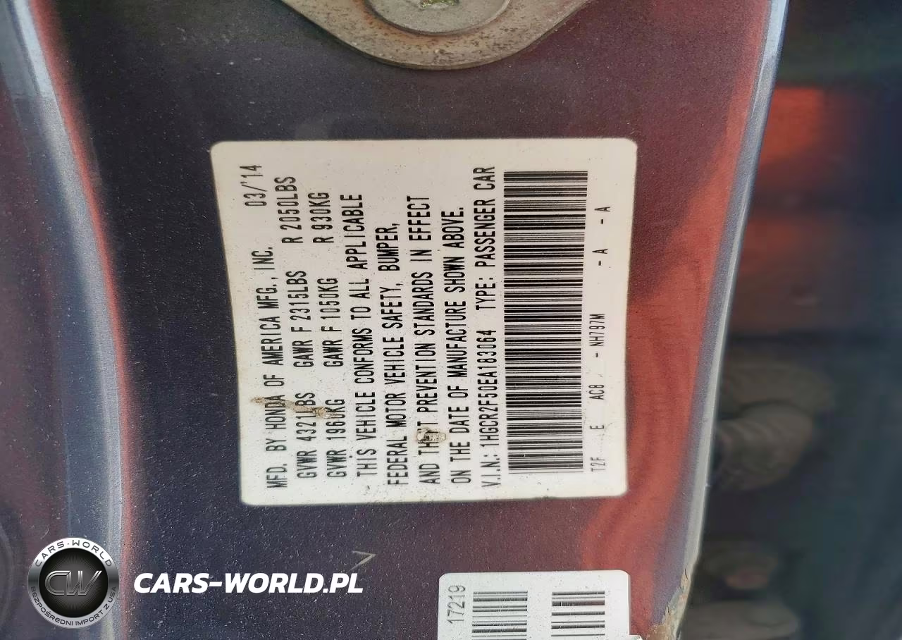 2014 Honda Accord Sport VIN:1HGCR2F50EA183064 - 12